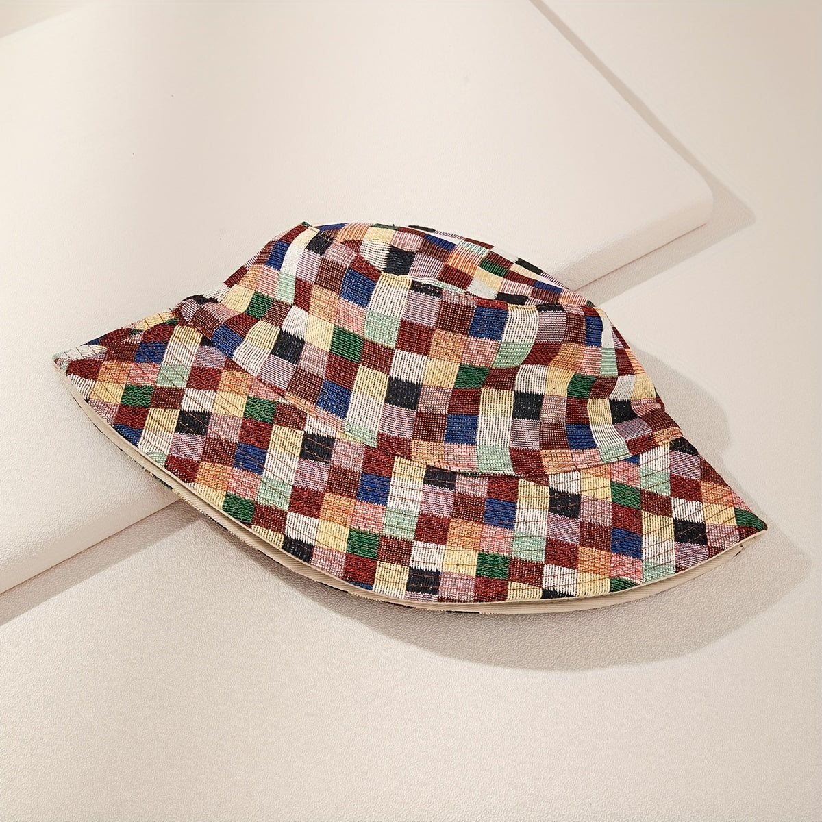 Geometric Print Reversible Bucket Hat for Men Women