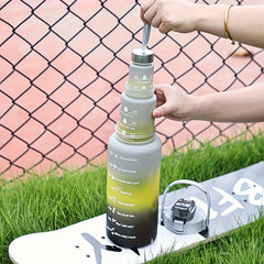 Large Capacity Straw Water Bottle Set