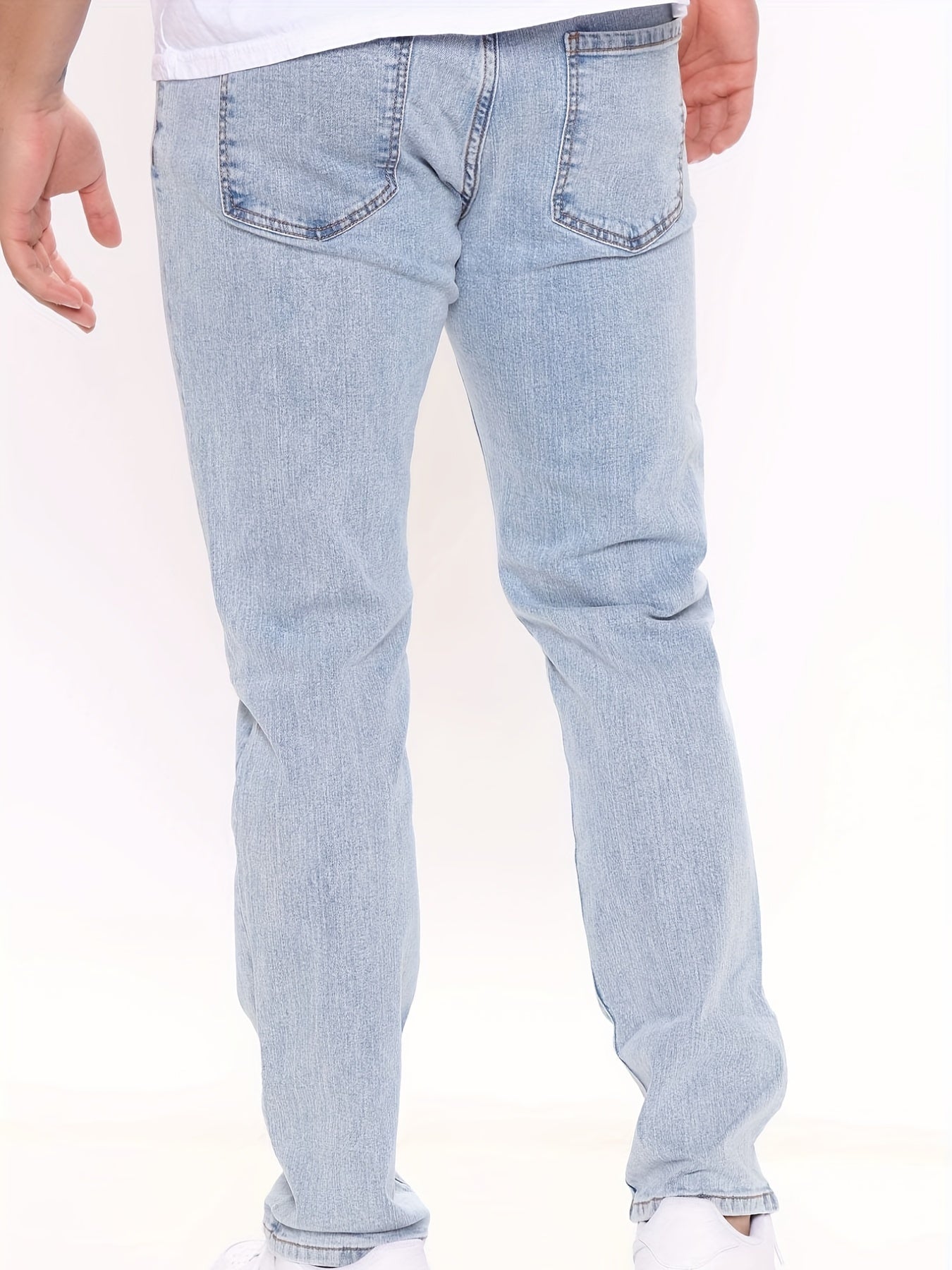 Men's Skinny Stretch Jeans Casual Slim Fit Denim Pants