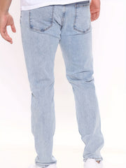 Men's Skinny Stretch Jeans Casual Slim Fit Denim Pants