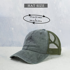 Ponytail Distressed Baseball Cap Vintage Dad Hat