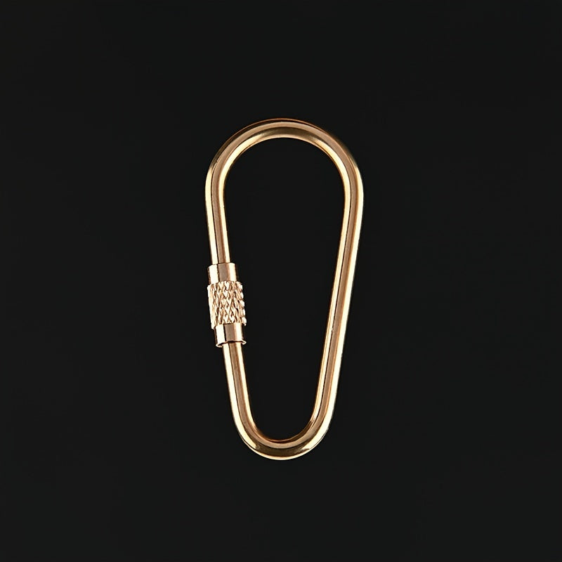 Brass Keychain Carabiner Safety Buckle With Lock for Outdoor Camping Hiking