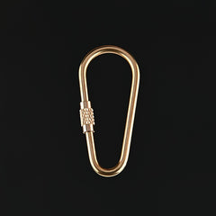 Brass Keychain Carabiner Safety Buckle With Lock for Outdoor Camping Hiking