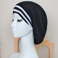 Slouchy Knitted Beret Breathable Beanie Windproof Warm Knit Hats Women