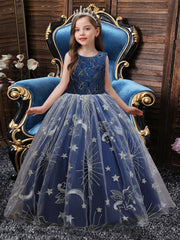Girls Princess Dress Lace Tulle Dress Wedding Flower Girls Performance