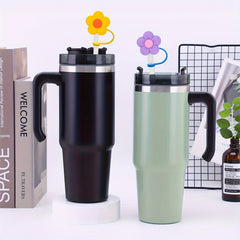 Silicone Flower Straw Lid Set - Reusable Dustproof Plug