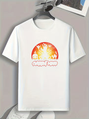 Halloween Print Men's Sports T-shirt for Fitness Activities