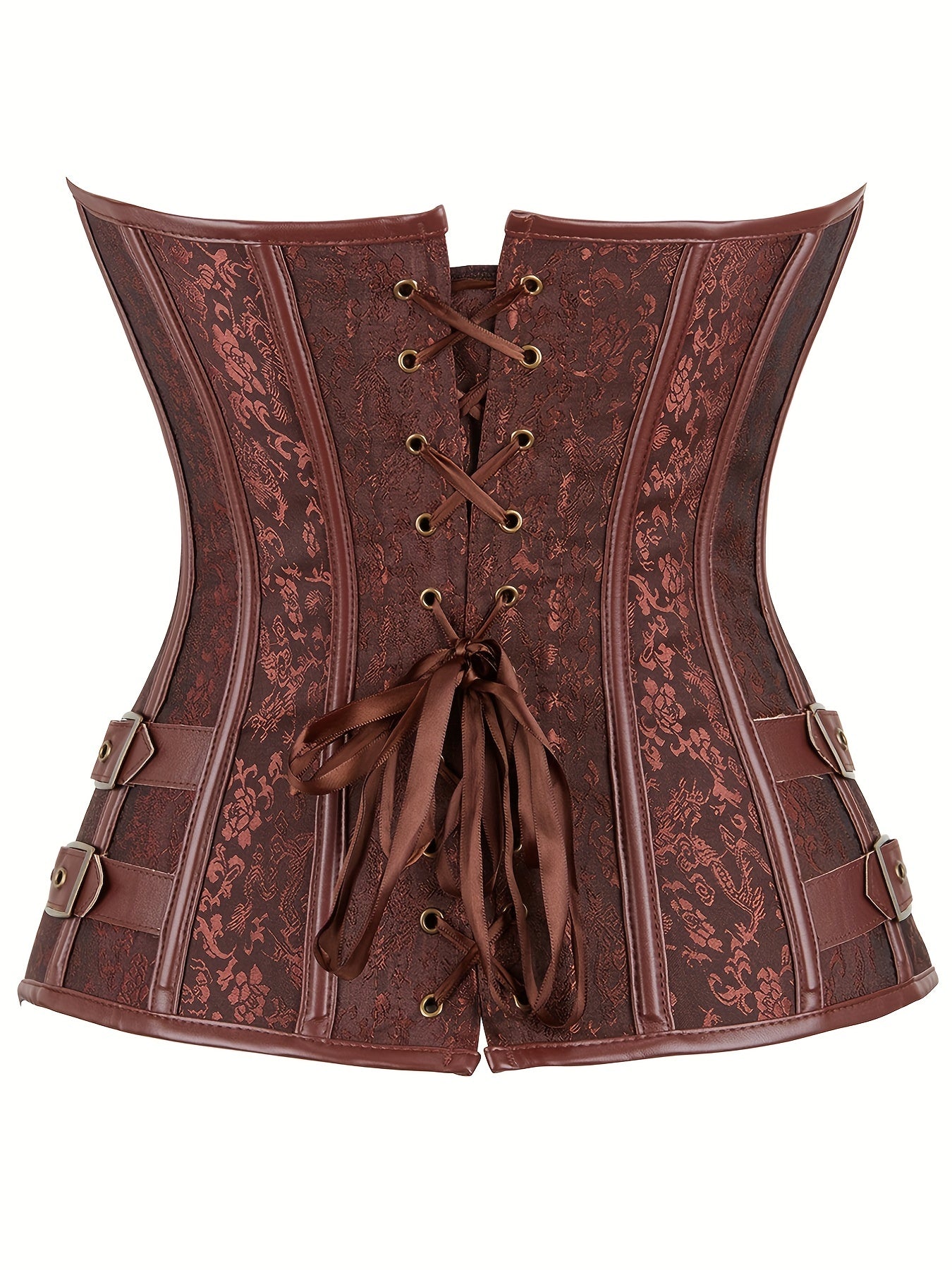 Gothic Corset Women's Plus Jacquard Overbust