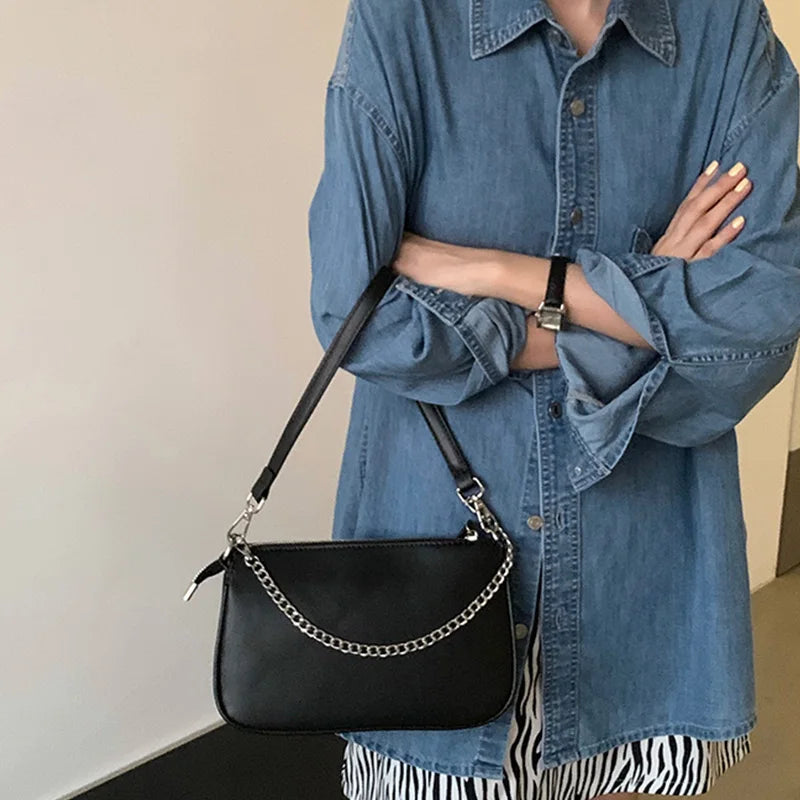 2pcs Women PU Leather Shoulder Bag Crossbody Handbag