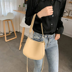 2pcs Crossbody Bag Solid Women Shoulder Bag Casual High PU Leather Messenger Bag