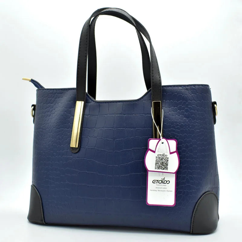 2pcs Leather Bags Handbags Women Famous Shoulder Bag Female Casual Tote