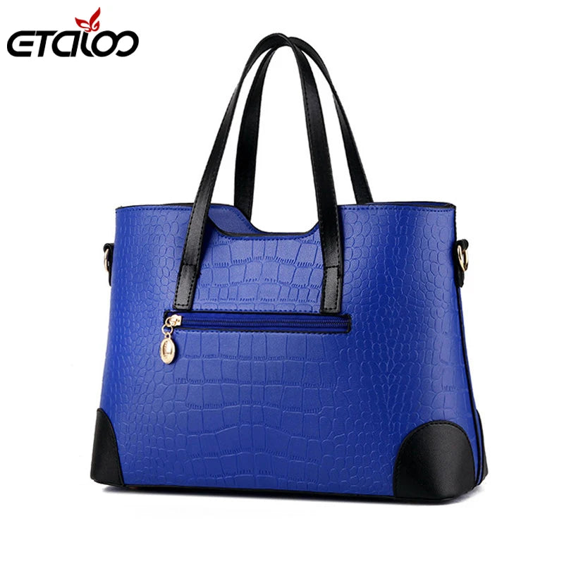 2pcs Leather Bags Handbags Women Famous Shoulder Bag Female Casual Tote