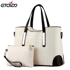 2pcs Leather Bags Handbags Women Famous Shoulder Bag Female Casual Tote