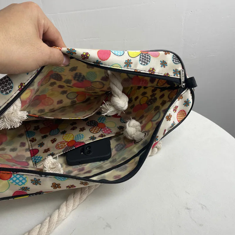 2pcs Summer Large-capacity Tote Handbag for Ladies Beach Travel Waterproof Bag