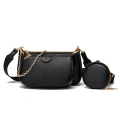 Vintage Chains Shoulder Bag Women PU Leather Crossbody Handbag Lady Pouch sac