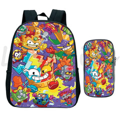 2pcs/set Superzings Series 10 Backpack Pen Bag Kindergarten Bags Mochila Zings