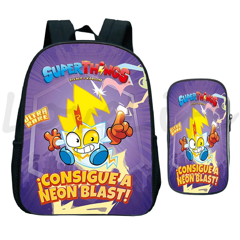 2pcs/set Superzings Series 10 Backpack Pen Bag Kindergarten Bags Mochila Zings