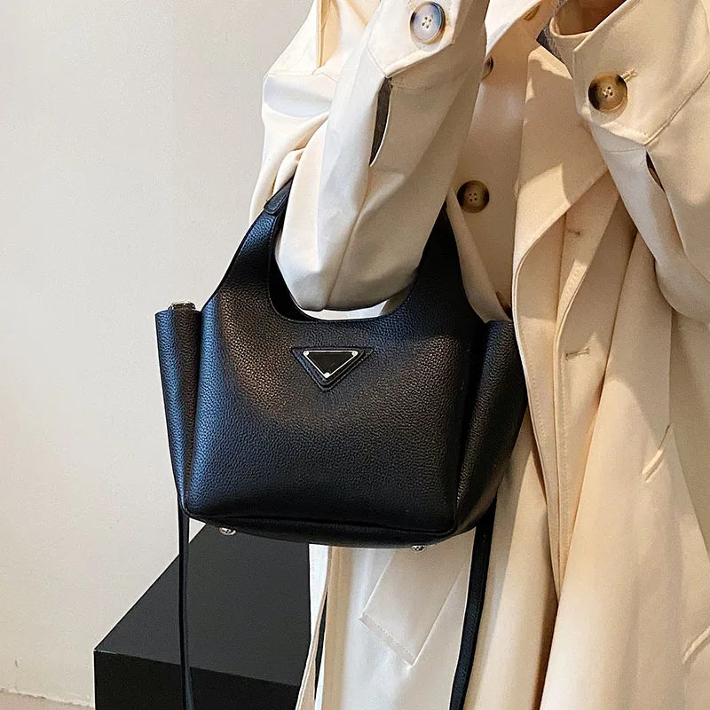 2pc/set Women's Handbags Casual Tote Bucket Ladies