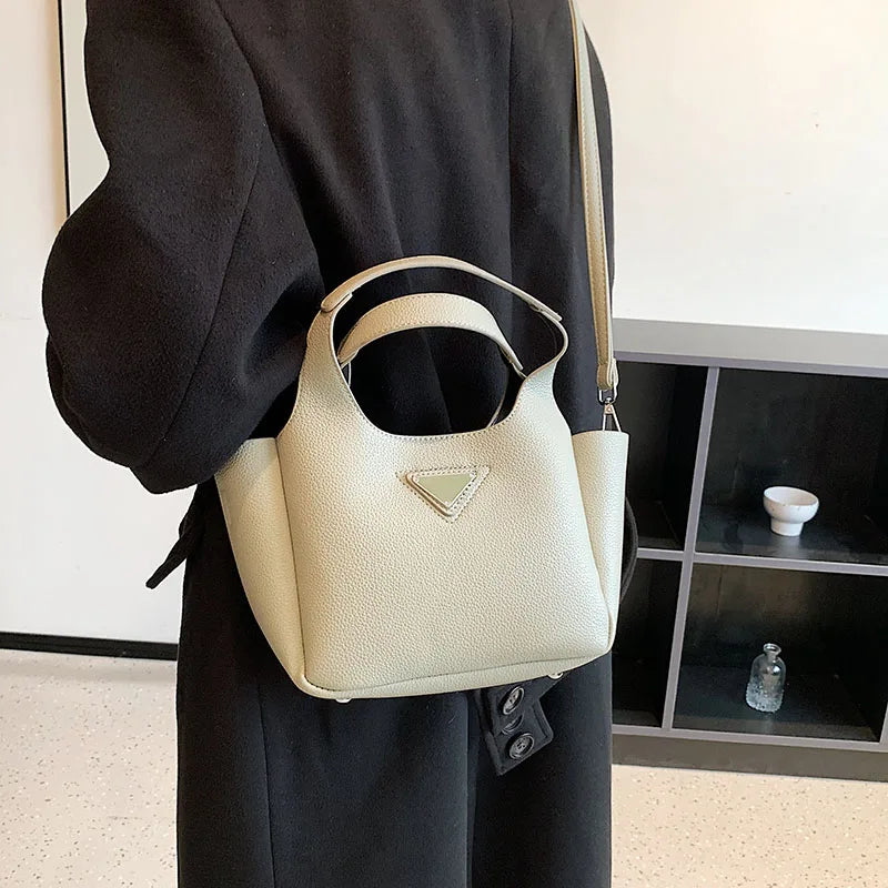 2pc/set Women's Handbags Casual Tote Bucket Ladies
