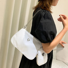 Nylon Chians Shoulder Bag Women Crossbody Messenger Handbag