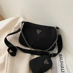 Nylon Chians Shoulder Bag Women Crossbody Messenger Handbag