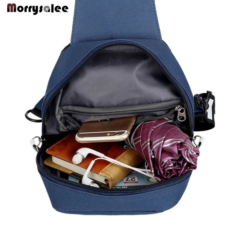 Waterproof Chest Bag Zipper Shoulder Casual Bag Men's Chest Bag