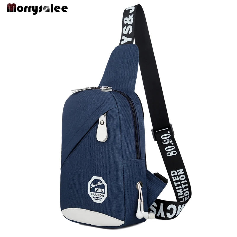 Waterproof Chest Bag Zipper Shoulder Casual Bag Men's Chest Bag