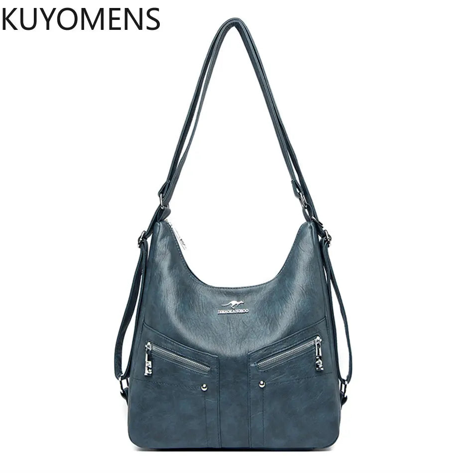 Vintage Leather Backpack Purse Women Tote Shoulder Bag Handbag