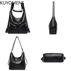 Vintage Leather Backpack Purse Women Tote Shoulder Bag Handbag