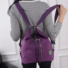 3-in-1 Women Bags Multifunction Backpack Shoulder Bag Nylon Cloth Tote Crossbody