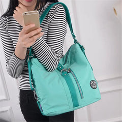 3 In 1 Women Bags Multifunction Backpack Shoulder Bag Nylon Cloth Tote