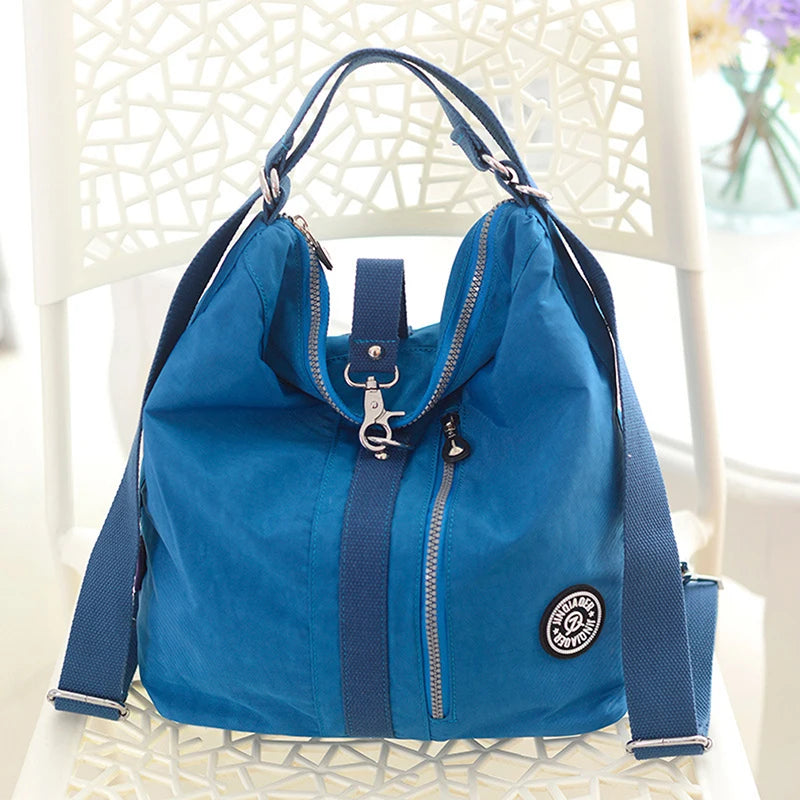 3-in-1 Women Bags Multifunction Backpack Shoulder Bag Nylon Cloth Tote