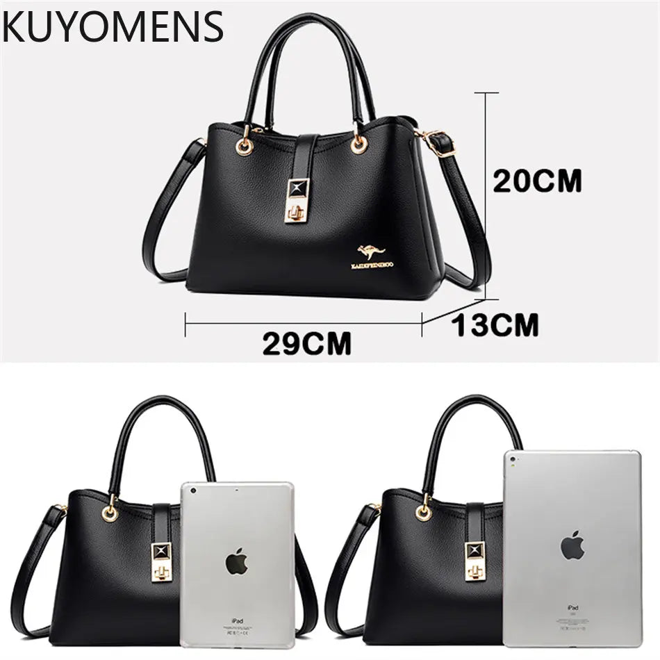 3 Layers Women Handbag Purse High Shoulder Crossbody Bag Top-handle Tote