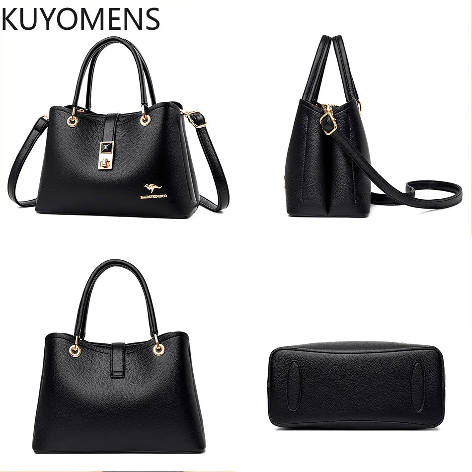 3 Layers Women Handbag Purse High Shoulder Crossbody Bag Top-handle Tote