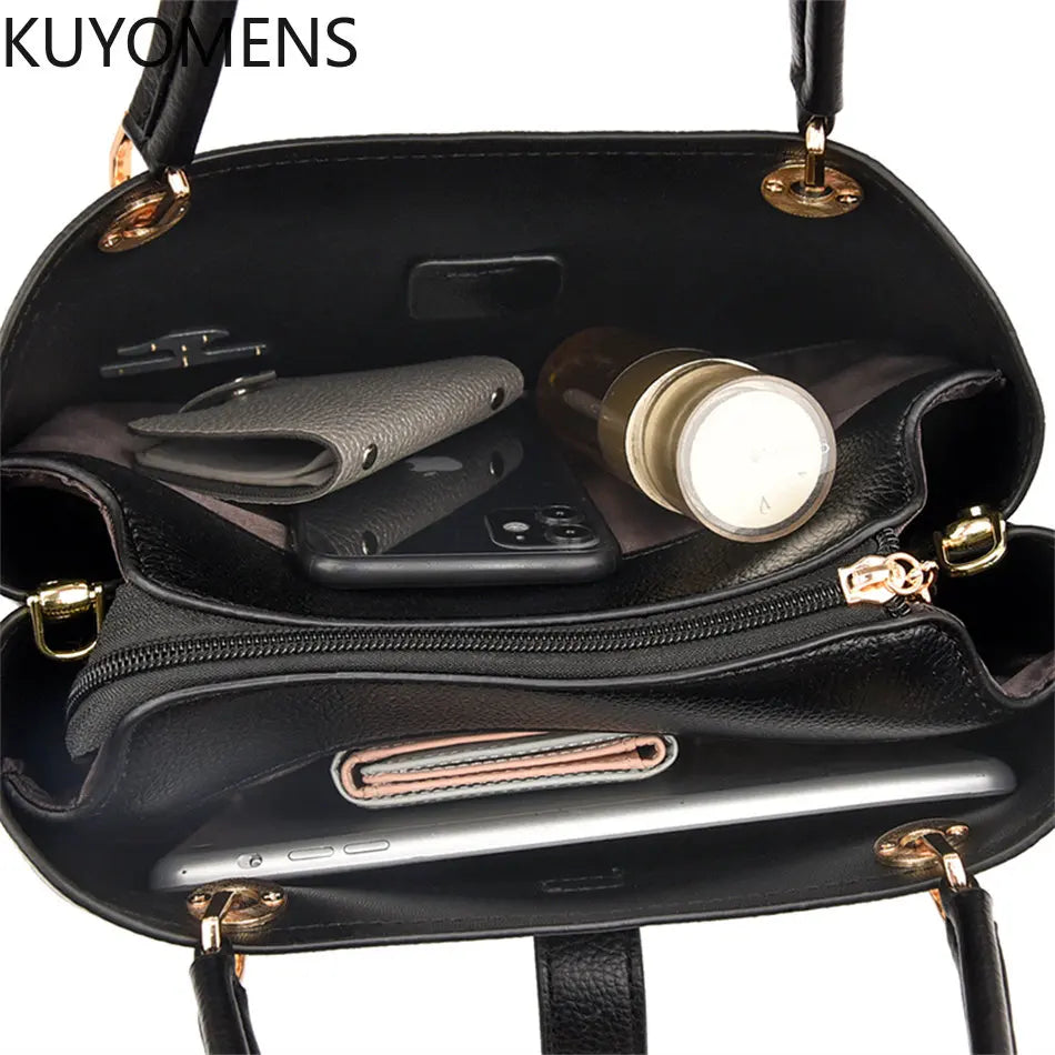 3 Layers Women Handbag Purse High Shoulder Crossbody Bag Top-handle Tote
