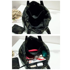 3 PCS Waterproof Women Handbag Soft Winter Shoulder Bag Ladies Tote Purse