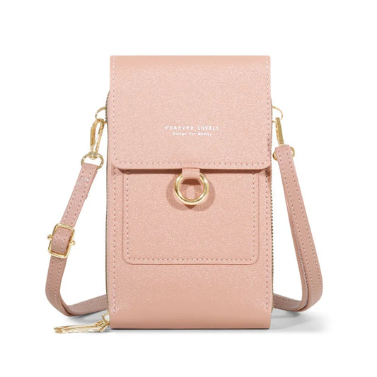 Soft Leather Wallet Crossbody Shoulder Strap Handbag for Lady Women