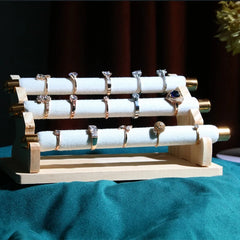 Wooden Jewelry Display Stand T-Bar Showcase