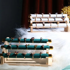 Wooden Jewelry Display Stand T-Bar Showcase