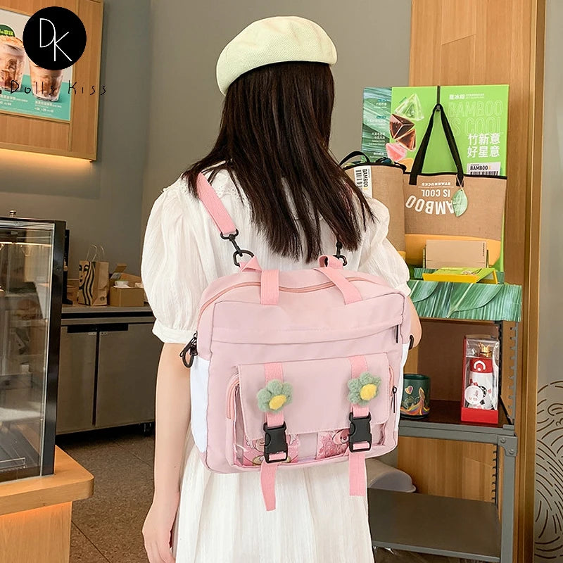 Floral Women Ita Backpack Large Capacity Shoulder Bag