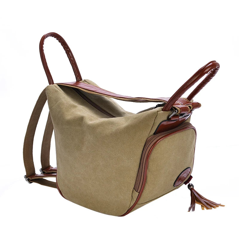 3 in 1 Multifunction Women Handbags Crossbody Bags Canvas Lady Shoulder Tote