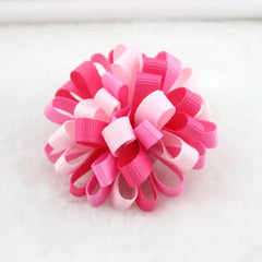 3 pcs Colorful Hair Clips Snaps Hairpins With Ribbon Bow Girls Kids Baby