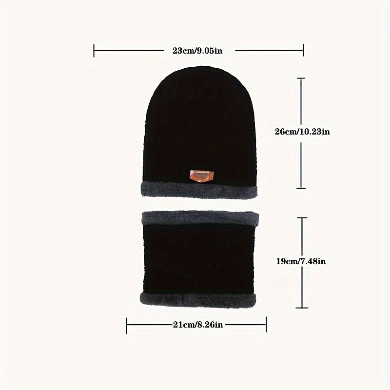 Winter Warm Hat & Scarf Set for Cycling Outdoor Ear Protection