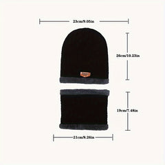 Winter Warm Hat & Scarf Set for Cycling Outdoor Ear Protection