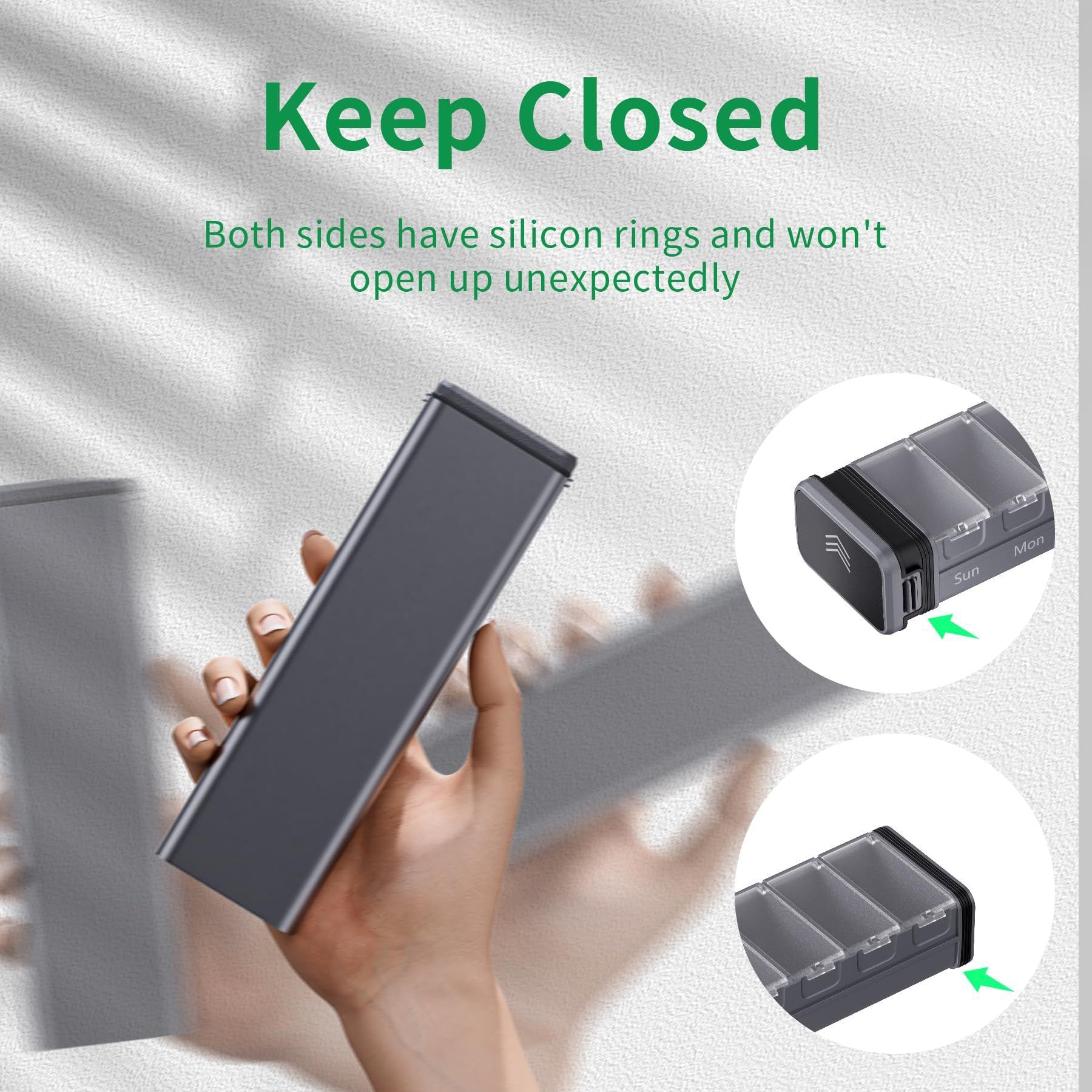 Aluminum 7-Day Travel Pill Box