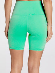 Yoga Sports Shorts With Side Pocket High Stretch Slim Fitness Shorts