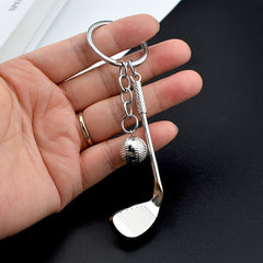Creative Golf Ball Keychain Keyring Metal Bag Pendant Ornament Gift Men Women