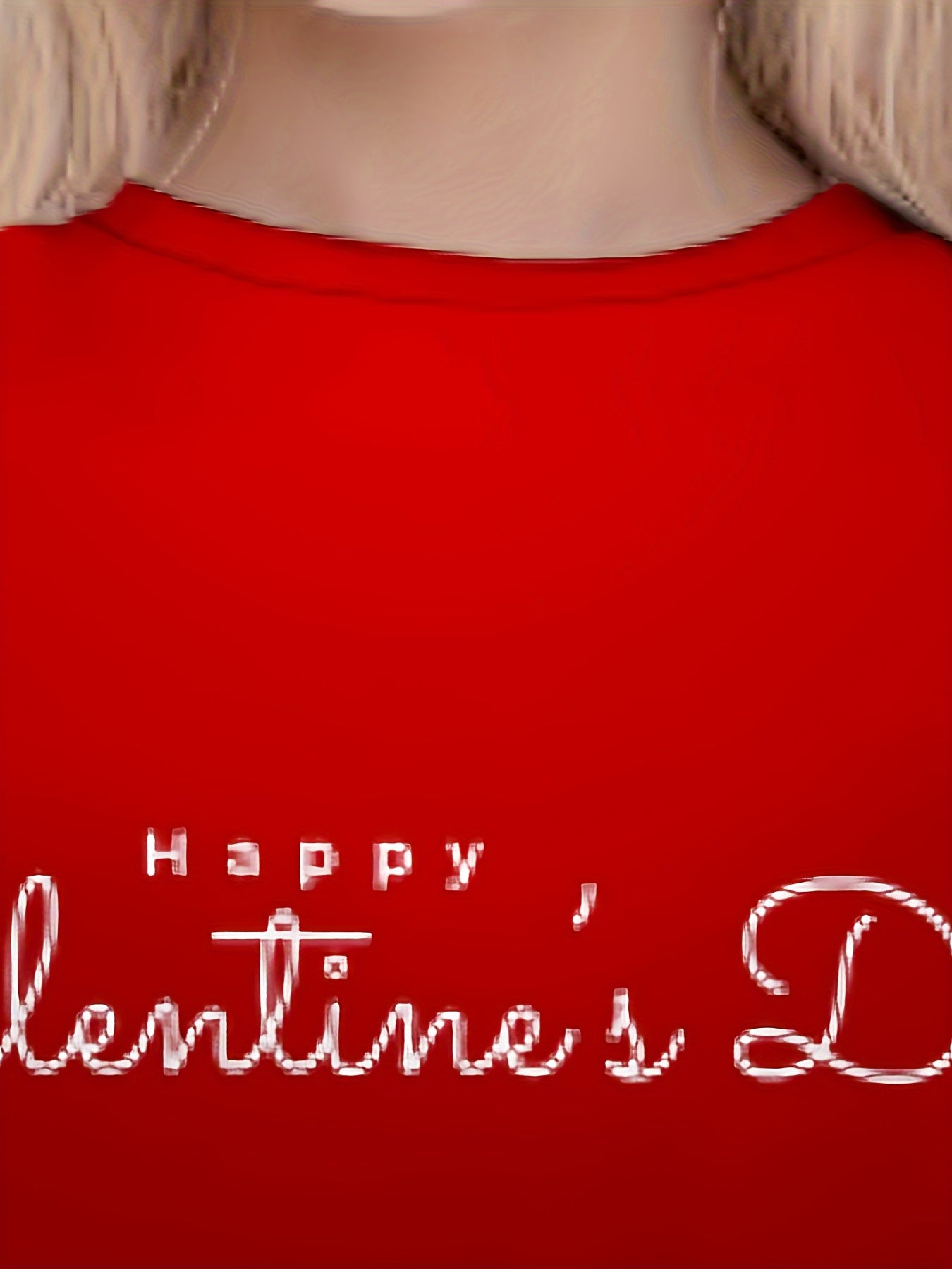 Heart & HAPPY Print Short Sleeve T shirt For Girls Summer Clothes