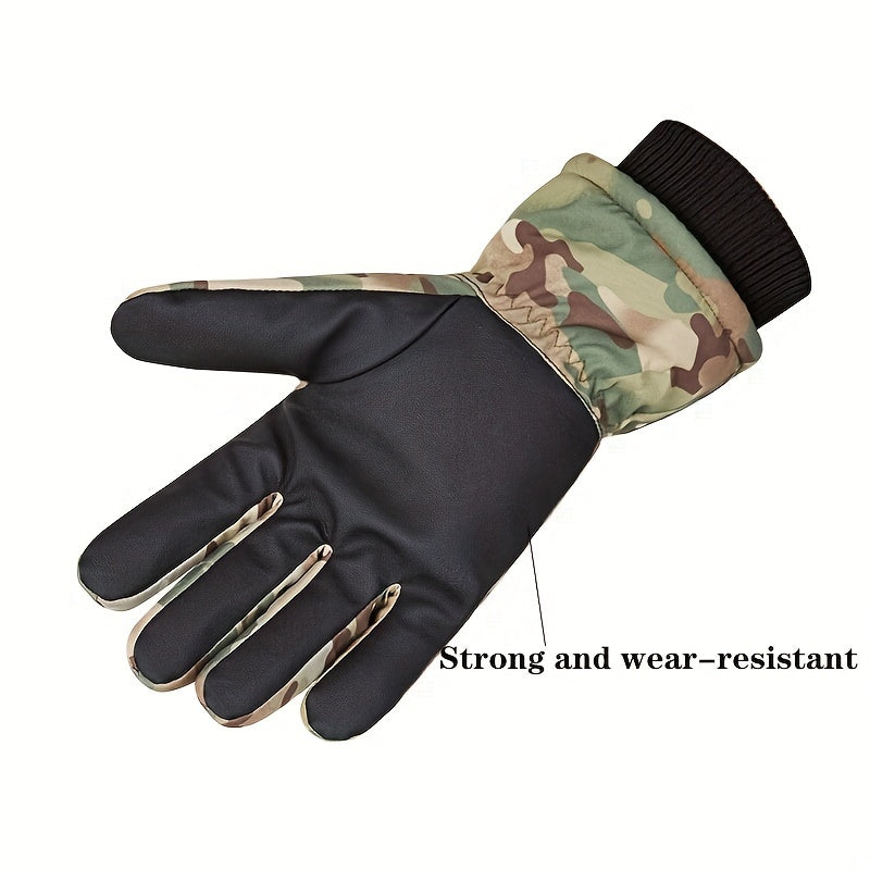 Winter Waterproof Windproof Ski Gloves Warm Plus Fleece Touch Screen Men Women