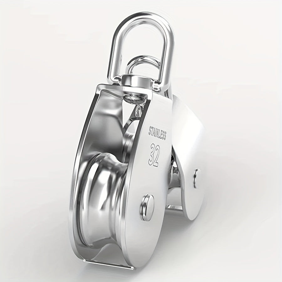304 Stainless Steel U-Shaped Lifting Ring Fixed Pulley Single & Double Wheel